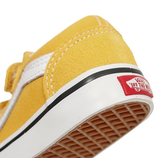 Tênis Vans Old Skool V Infantil Amarelo/Branco