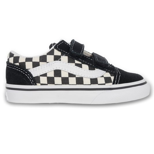 Tênis Vans Old Skool V Infantil Checkerboard Bege/Preto
