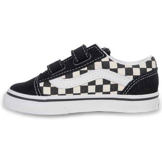 Tênis Vans Old Skool V Infantil Checkerboard Bege/Preto