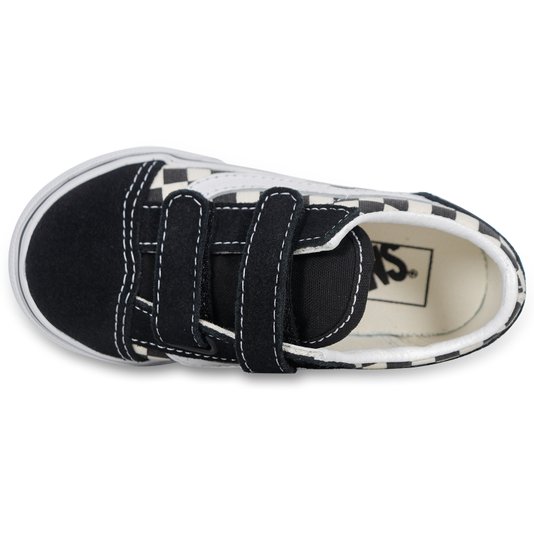 Tênis Vans Old Skool V Infantil Checkerboard Bege/Preto