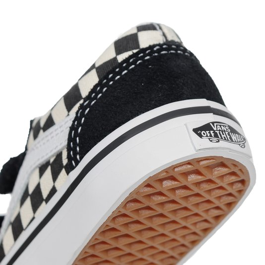 Tênis Vans Old Skool V Infantil Checkerboard Bege/Preto