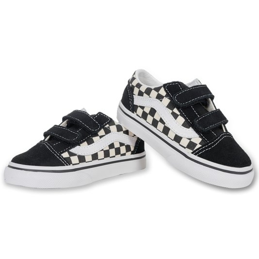 Tênis Vans Old Skool V Infantil Checkerboard Bege/Preto