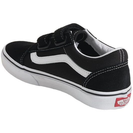 Tênis Vans Old Skool V Juvenil Preto/Branco
