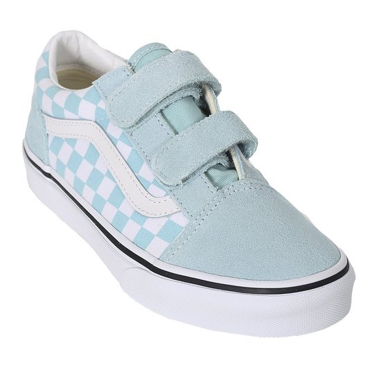 Tênis Vans Old Skool V Verde Água/Branco