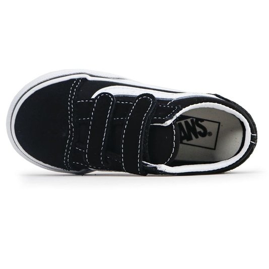 Tenis Vans Old Skool Velcro Infantil Preto/Branco