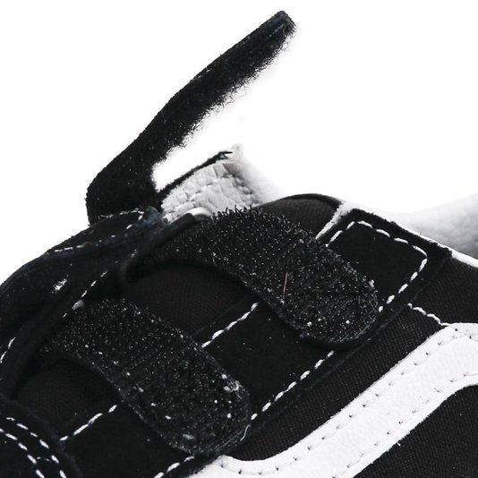 Tenis Vans Old Skool Velcro Infantil Preto/Branco