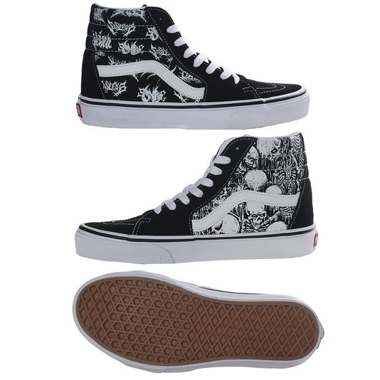 Tênis Vans SK8-Hi Forgotten Bones Preto/Branco