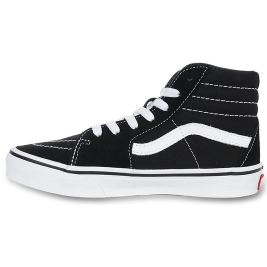 Tênis Vans Sk8-Hi Juvenil Preto/Branco