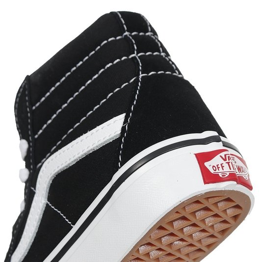 Tênis Vans Sk8-Hi Juvenil Preto/Branco