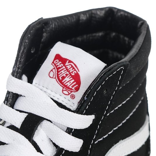 Tênis Vans Sk8-Hi Juvenil Preto/Branco