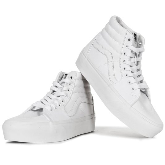 Tênis Vans Sk8-Hi Plataforma Branco