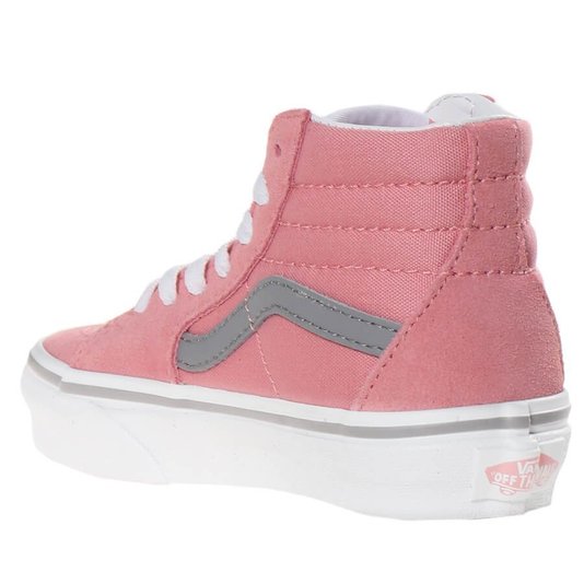 Tenis Vans Sk8-Hi Pop Juvenil Rosa/Cinza