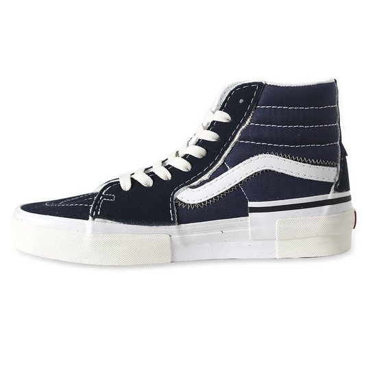 Tênis Vans Sk8-Hi Reconstruct Azul Marinho/Branco