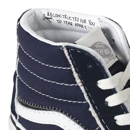 Tênis Vans Sk8-Hi Reconstruct Azul Marinho/Branco