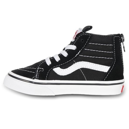 Tênis Vans Sk8-Hi Zip Infantil Preto/Branco