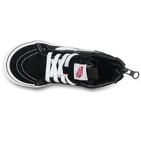Tênis Vans Sk8-Hi Zip Infantil Preto/Branco