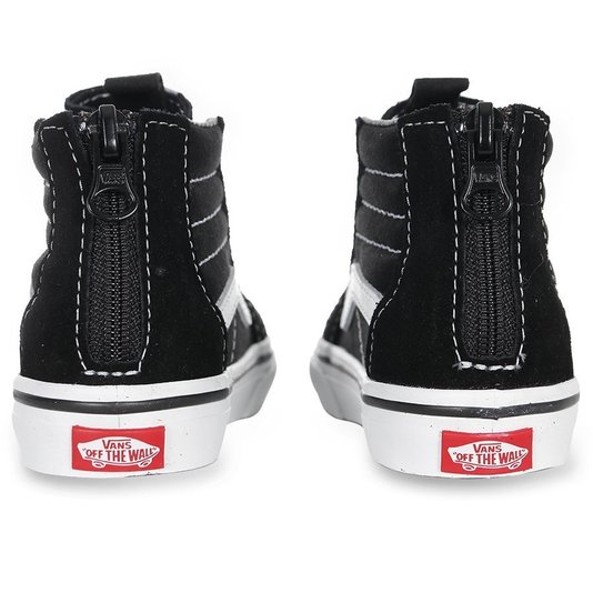 Tênis Vans Sk8-Hi Zip Infantil Preto/Branco