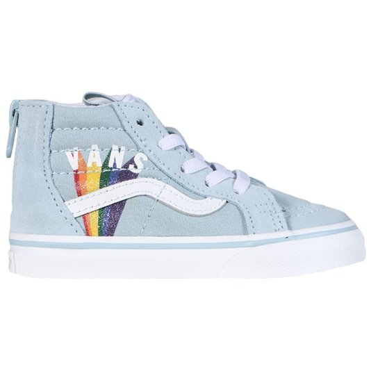 Tênis Vans Sk8-Hi Zip Rainbow Azul Claro
