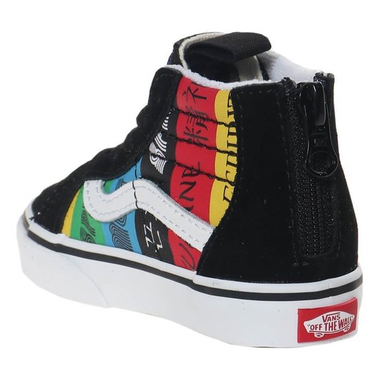 Tenis Vans Sk8-Hi Zip Spirit Baby Kids Preto/Colorido