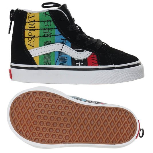 Tenis Vans Sk8-Hi Zip Spirit Baby Kids Preto/Colorido