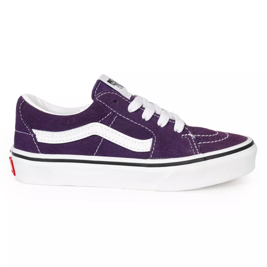 Tênis Vans Sk8-Low Juvenil Roxo/Branco Tênis Vans Sk8-Low Juvenil Roxo/Branco
