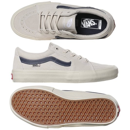 Tênis Vans Sk8-Low Pro Smokeout Bege/Azul Marinho