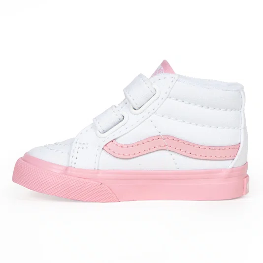 Tênis Vans Sk8-Mid Reissue V Branco/Rosa
