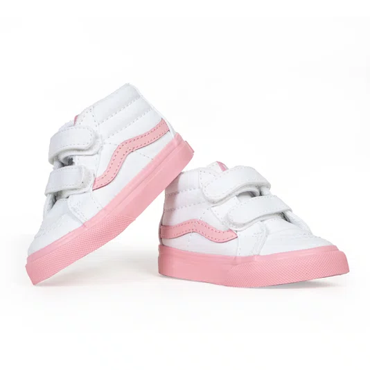Tênis Vans Sk8-Mid Reissue V Branco/Rosa