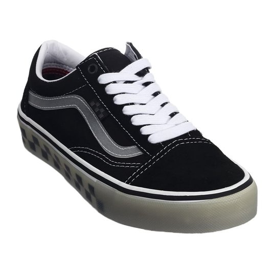 Tênis Vans Skate Old Skool Translucent Rubber Black Preto/Prata