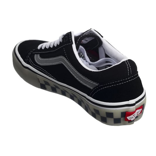Tênis Vans Skate Old Skool Translucent Rubber Black Preto/Prata