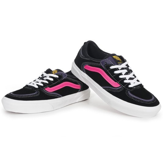 Tênis Vans Skate Rowley Preto/Rosa/Branco