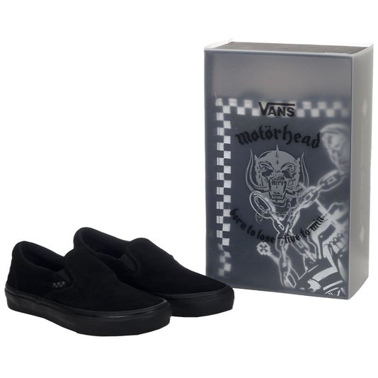 Tênis Vans Skate Slip-On Motorhead Preto