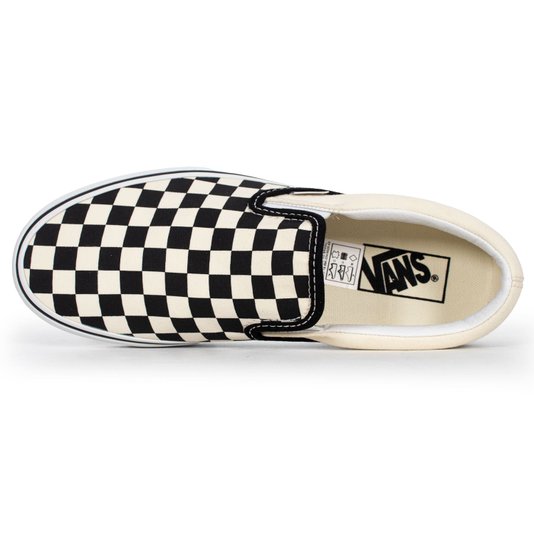 Tênis Vans Slip-On Checkerboard Branco/Preto