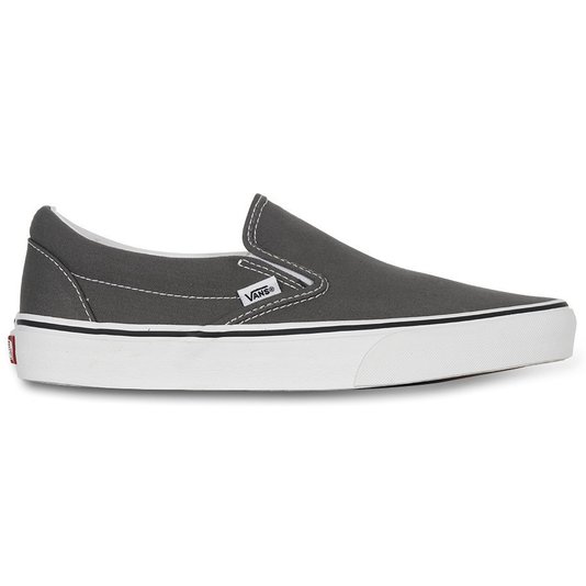 Tênis Vans Slip-On Cinza/Branco