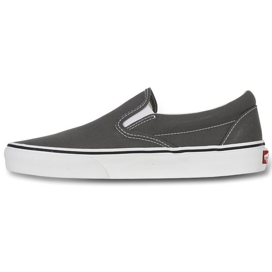 Tênis Vans Slip-On Cinza/Branco