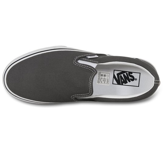 Tênis Vans Slip-On Cinza/Branco