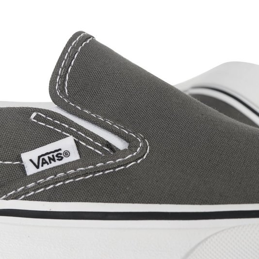 Tênis Vans Slip-On Cinza/Branco
