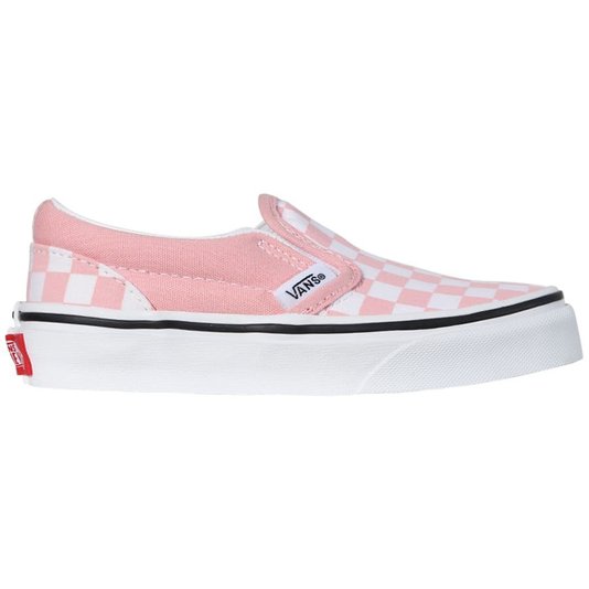 Tênis Vans Slip-On Classic Checkerboard Rosa Claro/Branco/Preto
