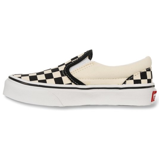 Tênis Vans Slip-On Classic Checkerboard Xadrez Juvenil Creme/Preto