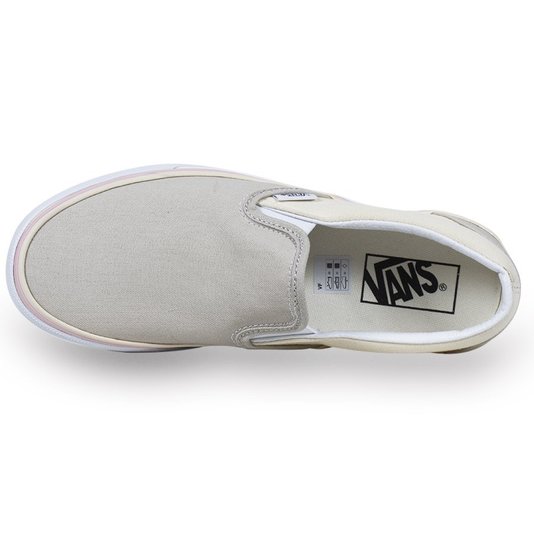 Tênis Vans Slip-On Classic Plataforma Stackform Bege/Branco