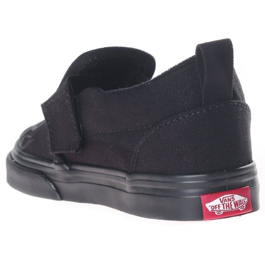 Tênis Vans Slip-On Fogo Fire Infantil Preto/Preto