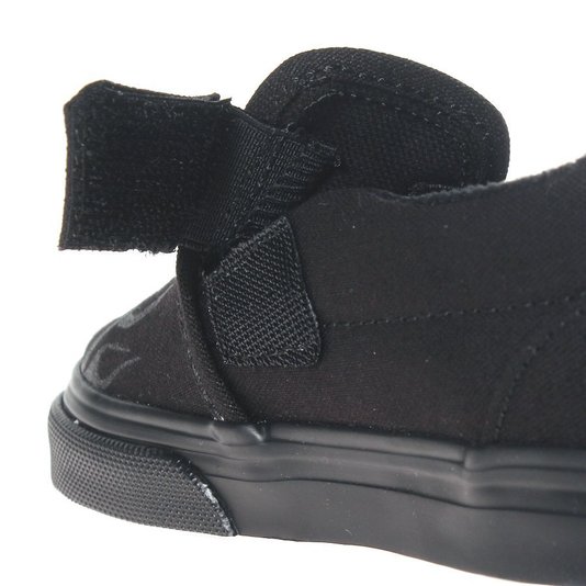 Tênis Vans Slip-On Fogo Fire Infantil Preto/Preto
