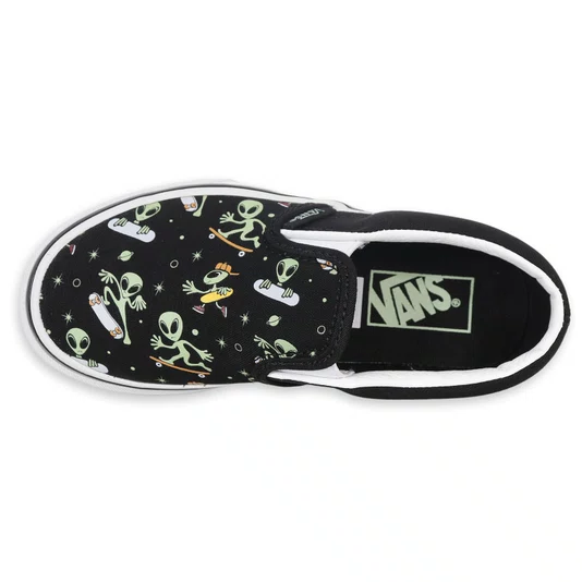 Tênis Vans Slip-On Glow Cosmic Preto/Verde