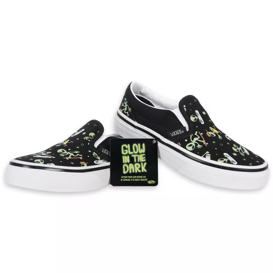Tênis Vans Slip-On Glow Cosmic Preto/Verde