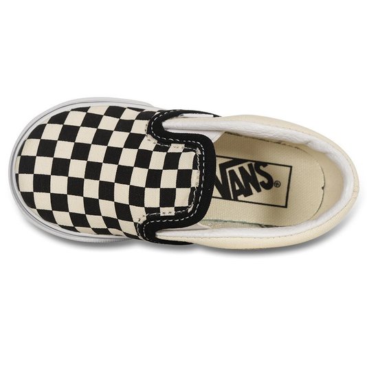 Tênis Vans Slip-On Infantil Creme/Preto