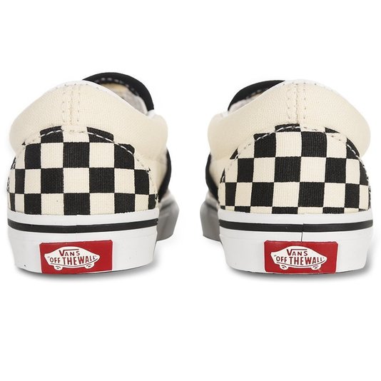 Tênis Vans Slip-On Infantil Creme/Preto