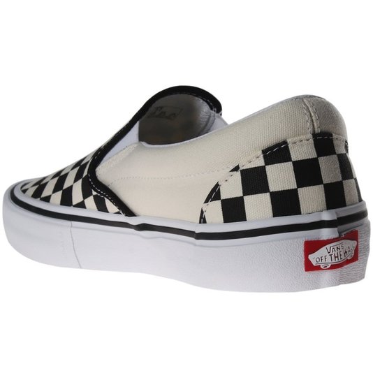 Tênis Vans Slip-On Pro Checkboard Xadrez Creme/Preto