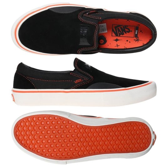 Tênis Vans Slip-On Pro Ricardo Dexter Preto/Laranja