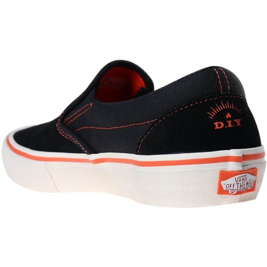 Tênis Vans Slip-On Pro Ricardo Dexter Preto/Laranja
