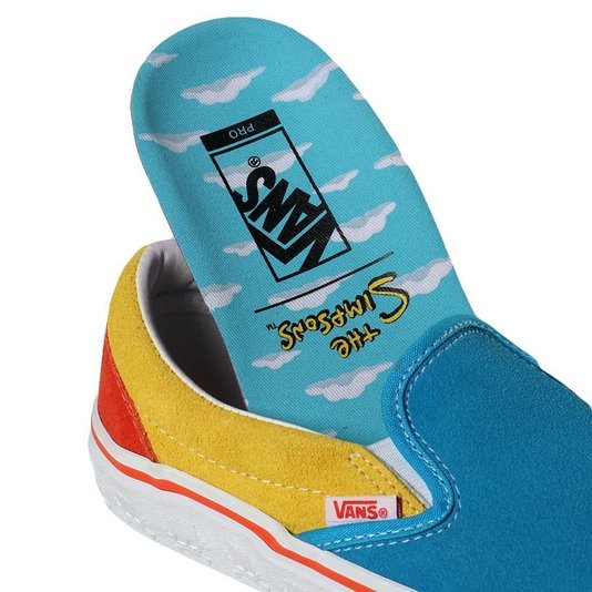 Tênis Vans Slip-On The Simpsons Azul/Amarelo